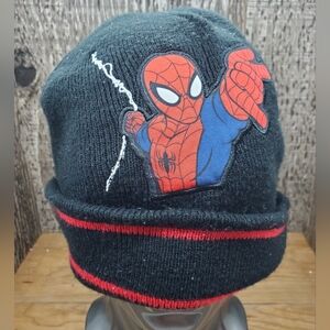 Marvel Spiderman Black Winter Beanie Hat Kids Youth One Size Fits Most Unisex